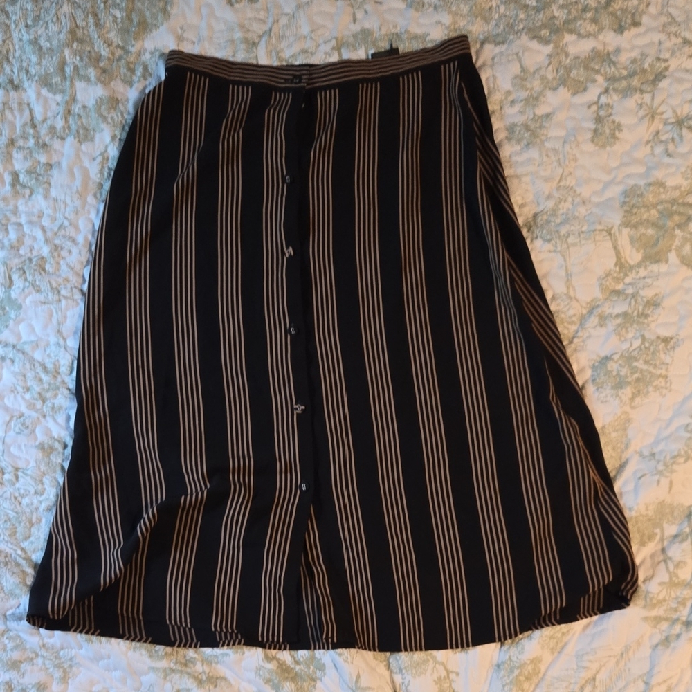 Striped Black and White Women's Skirt